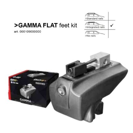 GAMMA FLAT FEET KIT ΑΚΡΑ (ΠΟΔΙΑ) ΓΙΑ ΜΠΑΡΕΣ BLADE / PROFILE RACK SYSTEM MENABO (FLUSH RAILS) - 4 ΤΕΜ.