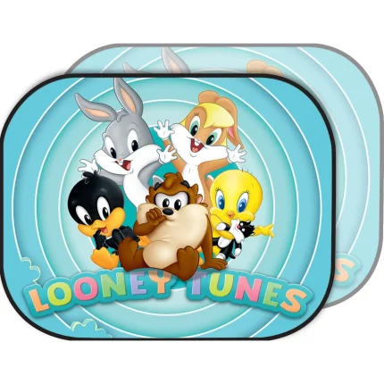 Ηλιοπροστασία Αυτοκινήτου με βεντούζα 44x35cm Looney Tunes 2τμχ Colzani