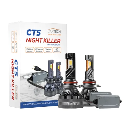 Λάμπες LED CT5 HB3 Short 100W White 6500K Night Killer CarTech