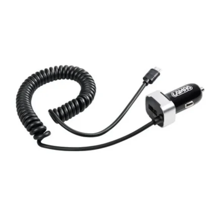 Αντάπτορας Αναπτήρα 12 / 24V 2400mA Διπλός με Θύρα USB+MICRO USB με καλώδιο 150cm