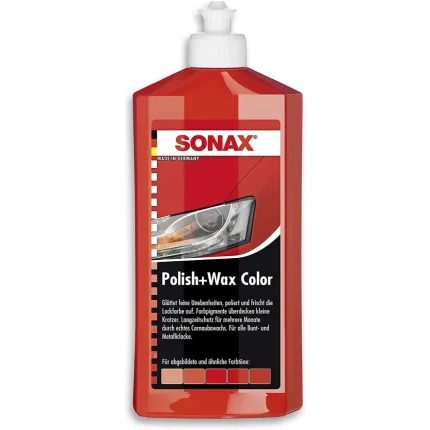 Sonax Γυαλιστικό & Κερί Με Χρώμα Κόκκινο Nano Pro 250ml
