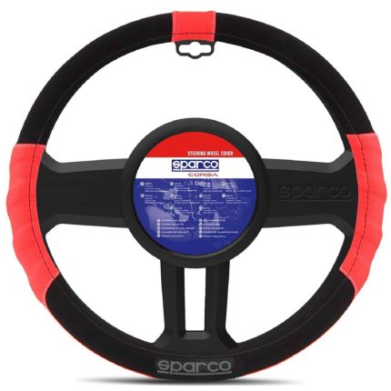 Κάλυμμα Τιμονιού Συνθετικό Red Line κόκκινο- μαύρο 1τμχ Sparco