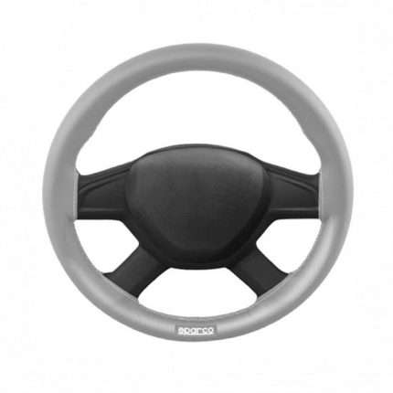 Κάλυμμα Τιμονιού Ραφτό από μικροΐνες γκρι 1τμχ Sparco