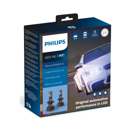 Philips Λάμπες H7 Ultinon Pro9000 LED - 2 τμχ.