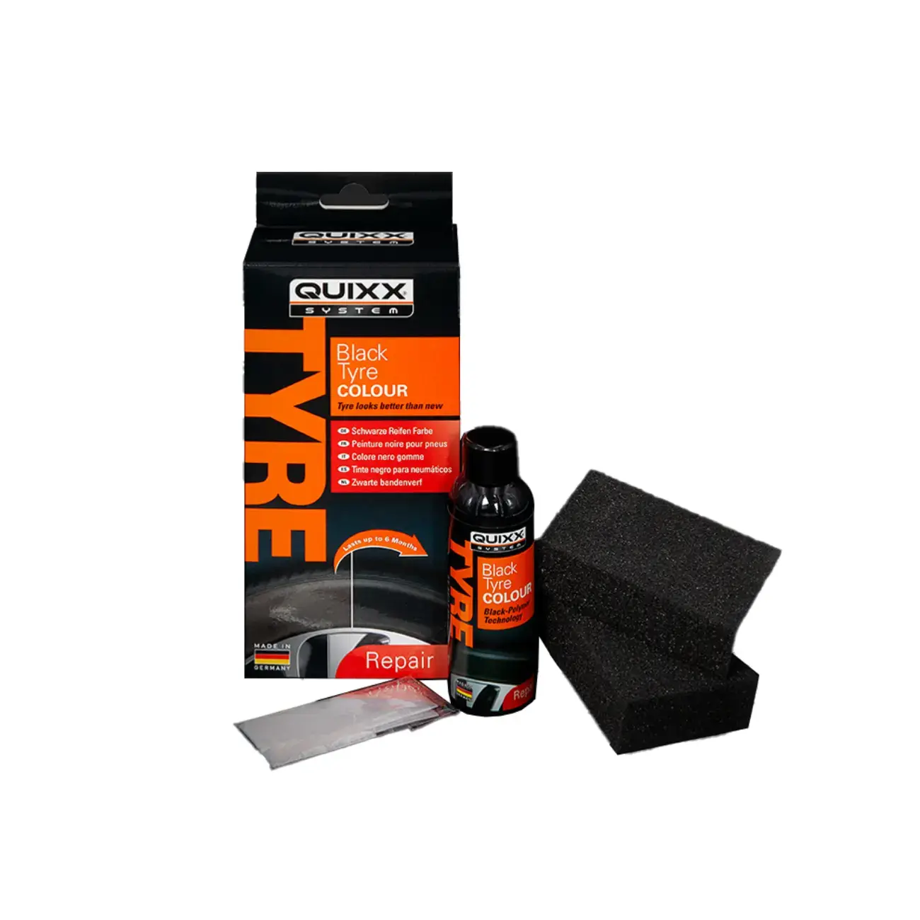 QUIXX Black Tyre Colour - Σετ Βαφής Ελαστικών μαύρο