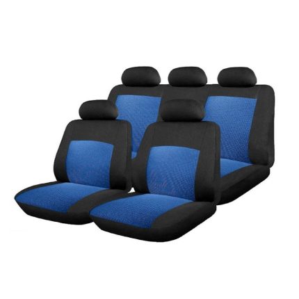Σετ Καλύμματα Αυτοκινήτου Πολυεστερικό 9 Τεμαχίων Μπλε