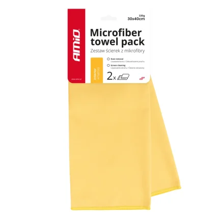 Amio - ΠΑΝΑΚΙA ΓΥΑΛΙΣΜΑΤΟΣ ΕΣΩΤΕΡΙΚΟΥ ΧΩΡΟΥ ΜΙΚΡΟΦΙΜΠΡΑ 30x40cm 220g/m2 - 2 Τεμ. (03745/AM)