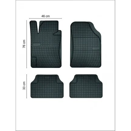 Πατάκια Αυτοκινήτου Λαστιχένια Διεθνή Pure Design Black 4τμχ Frogum