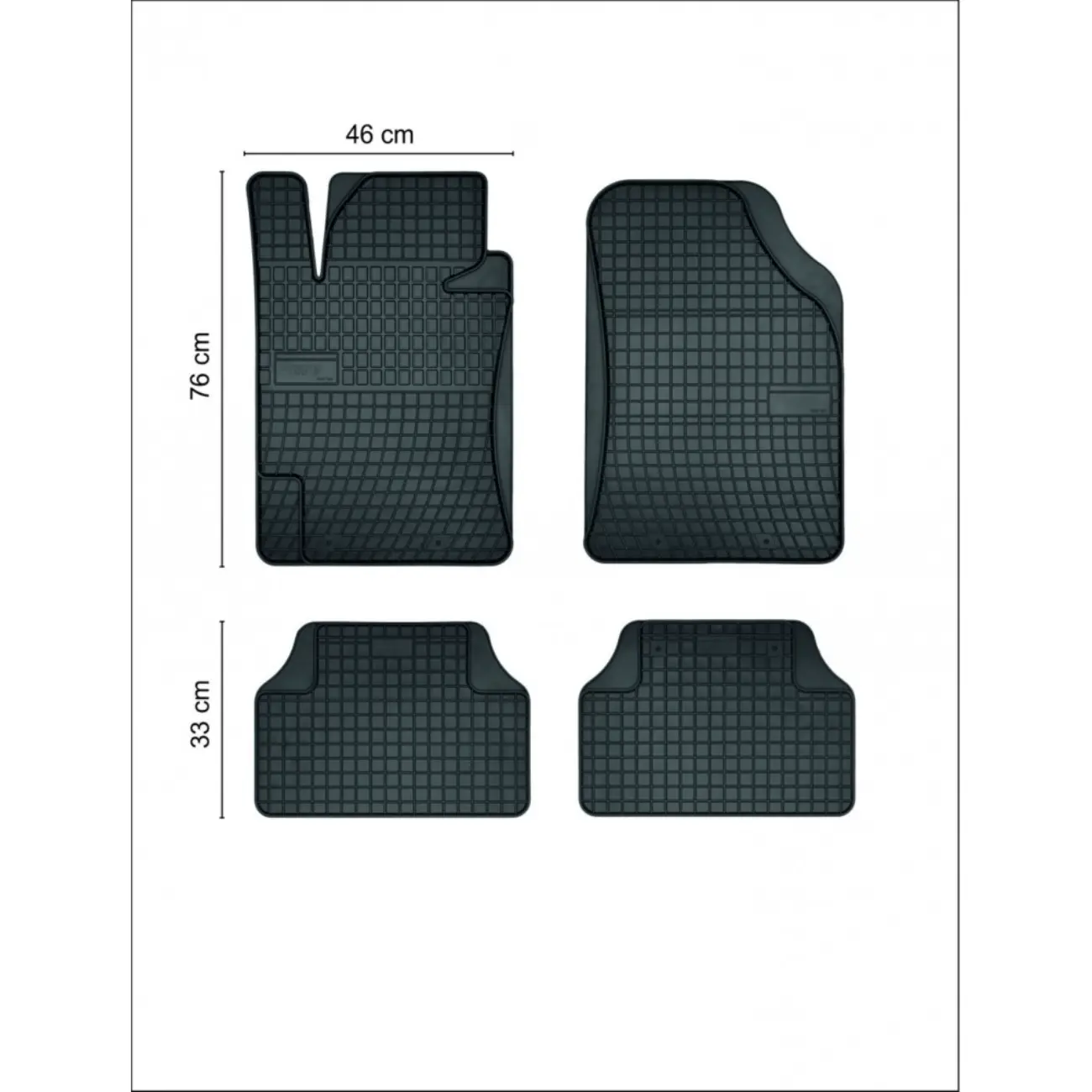 Πατάκια Αυτοκινήτου Λαστιχένια Διεθνή Pure Design Black 4τμχ Frogum