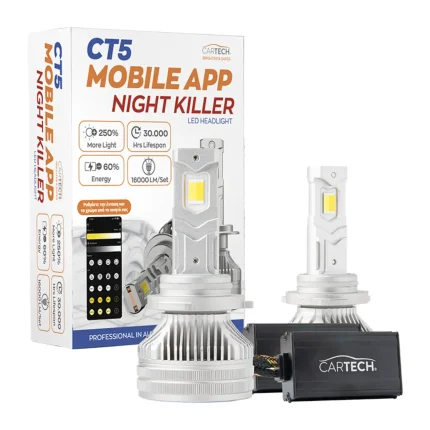 Λάμπες LED Αυτοκινήτου CT5 Mobile App HB4 Night Killer 160W 16000LM 6500K με Έλεγχο μέσω Εφαρμογής